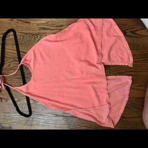 Open back halter top